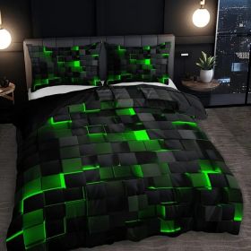 Abstract Grid Series Quilt Cover Digital Printing Bedding (Option: 5 Style-135x 200 Two Pieces)